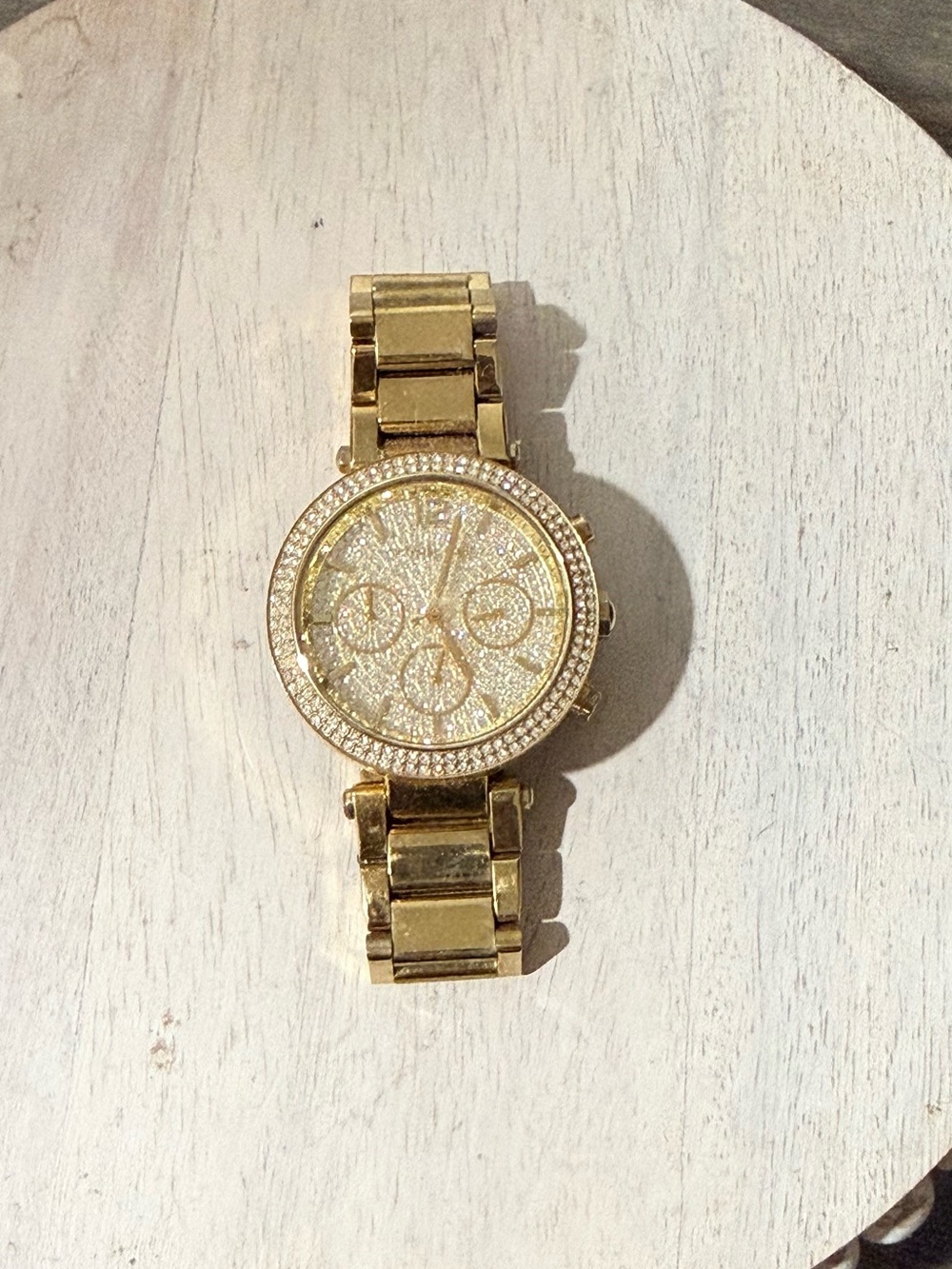 Gold Crystal Accent Women's Bracelet Watch